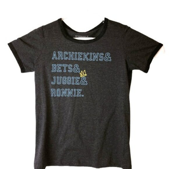 Riverdale Medium Gray T Shirt Cotton Casual Tee Short Sleeve Top M Archiekins - Picture 2 of 8